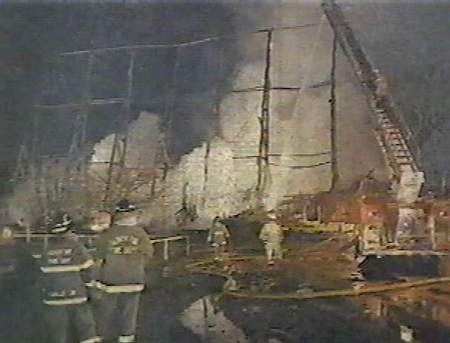 US-23 Drive-In Theater - Screen Fire March 20 1997 Courtesy Lou Warrington (newer photo)